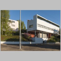 Le Corbusier, Doppelhaus (Weißenhofmuseum) und Haus Citrohan von Le Corbusier und Pierre Jeanneret in der Weissenhof-Siedlung in Stuttgart, Foto Pjt56, Wikipedia.jpg